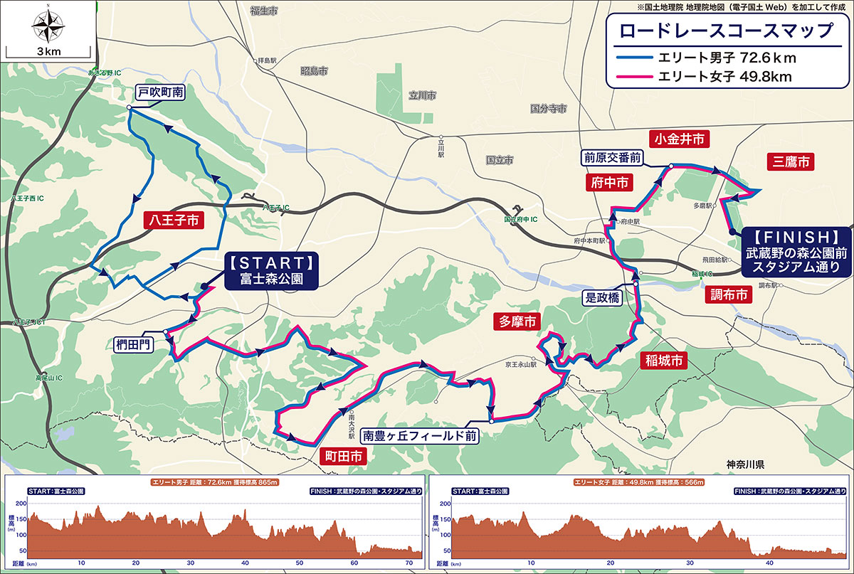 エリートレース コースマップの図